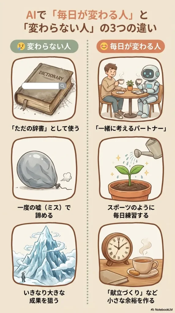 AIを使っても人生が変わらない人の特徴