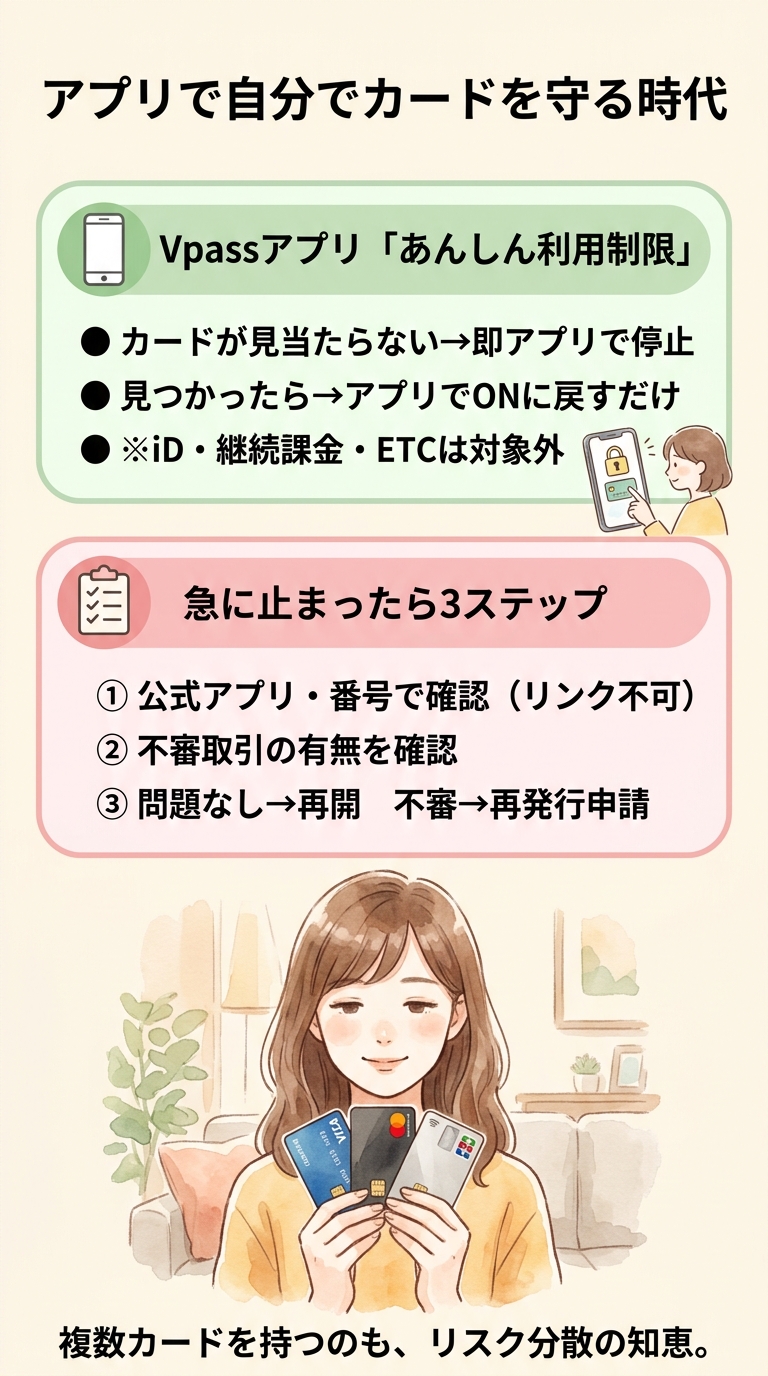 アプリで自分でカードを守る時代