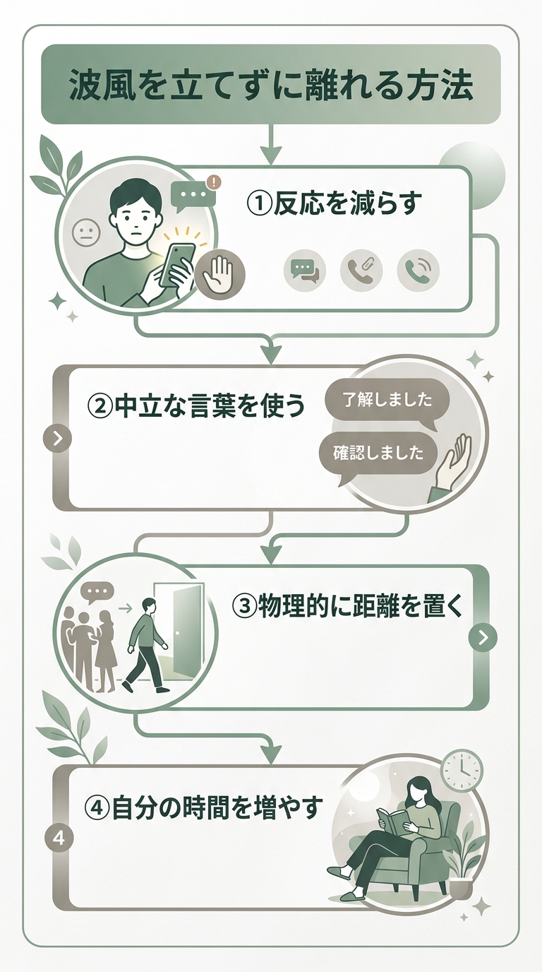 波風を立てずに離れる方法