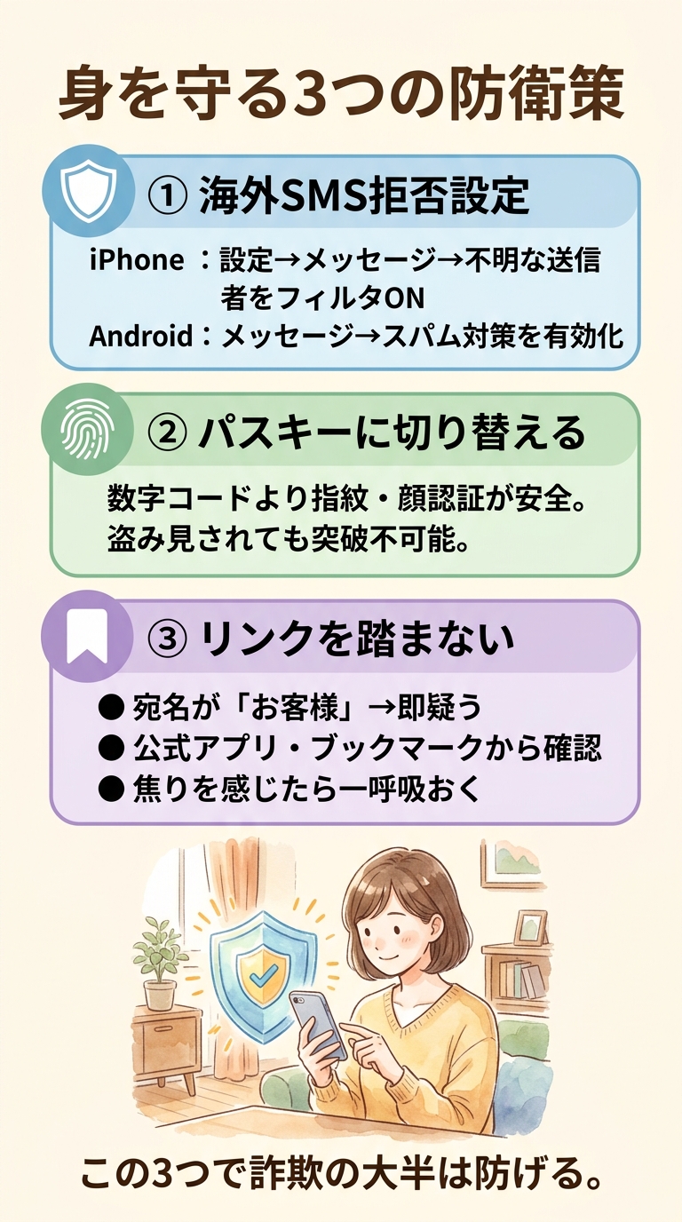 身を守る3つの防衛策