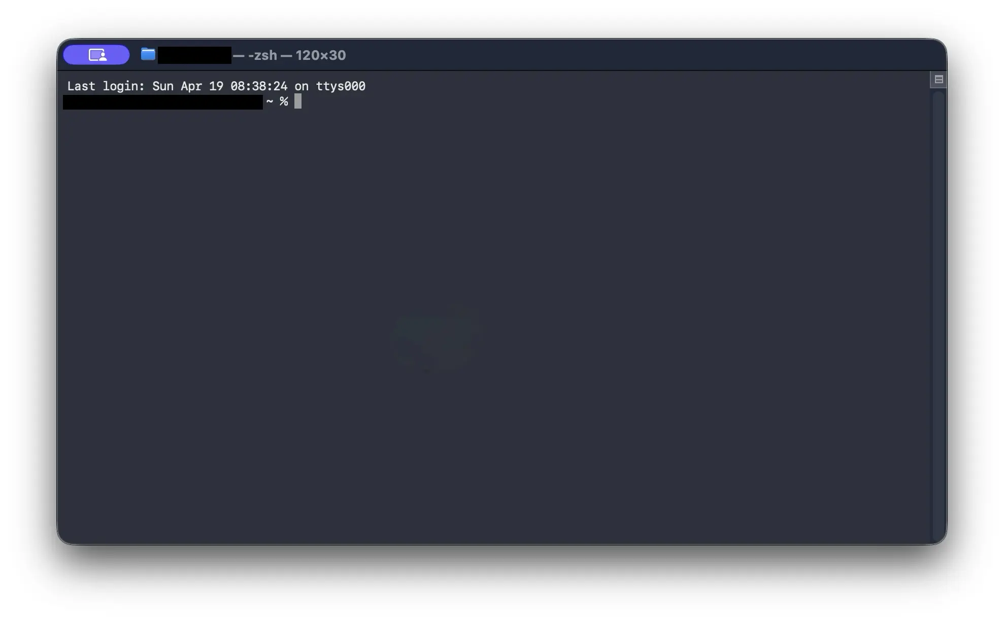 ターミナルの黒い画面